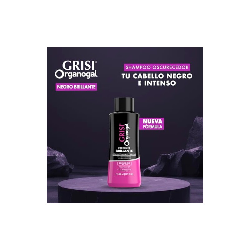 Organogal Grisi, Shampoo Negro intenso, 400 ml, Resultados en 4