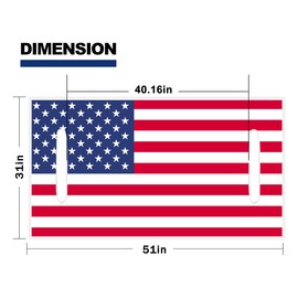 Patriotic Golf Cart Seat Covers Club Car, Machine Washable Golf Cart Seat Blanket Towel 51'' x 31'', Universal Fit All EZGO, Yamaha, Icon and More 2-Seat Golf Carts Essentials (American Flag)