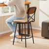 MILCIL Swivel Counter Height Bar Stools Set of 2, Upholstered