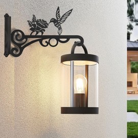 RANRTI 2-Pack 10 Inch Aesthetic Plant Hangers Outdoor – Metal Hanging Plant Bracket with Beautiful Hummingbird Pattern – Heavy Duty Plant Hooks for Hanging Plants, Bird Feeder, Wind Chime, Lantern