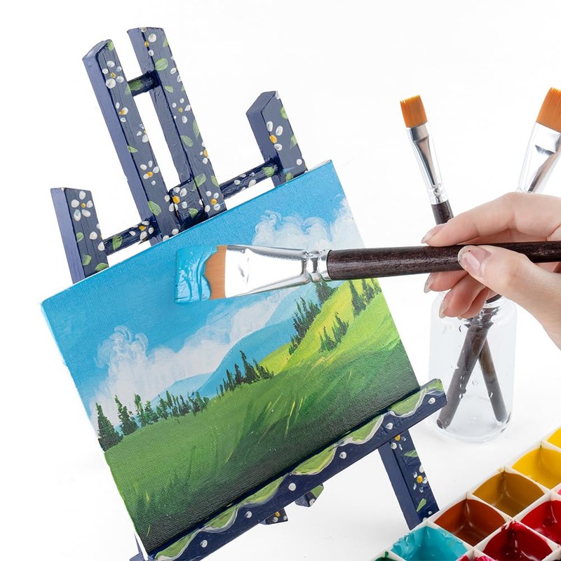 Transon Flat Paint Brush Set 3pcs for Acrylic Watercolor Gouache
