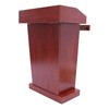 Podium Stand,Brown Pulpit with Wooden Heavy Base,Portable Podium Stand Reception