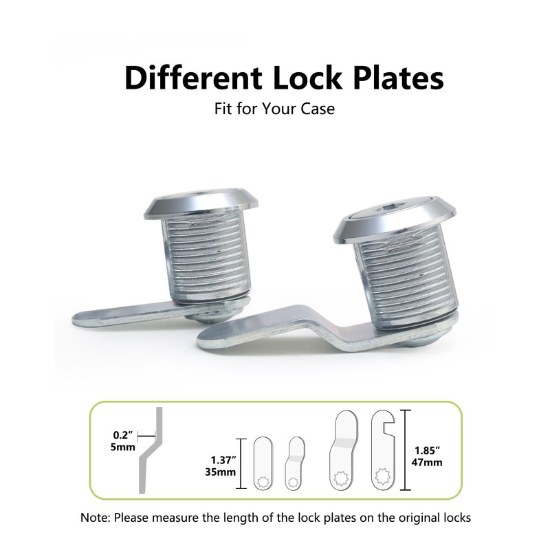 Bicafa Cabinets Locks with Keys, 5/8 Inch, 3 Packs