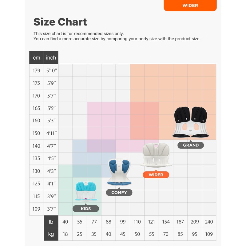 curble Wider 2PACK, Ergonomic Lower Back Chair Support, Lumbar Support