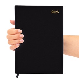 evelay 2026 Diary A5 Week to View Hardback Planner Organiser Journal Notebook for School Home Office Personal Use (A5, Black)