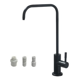 Grifo de Flltro Purificador, Llave de Filtro de Agua para Cocina Grifo Giratorio SUS 304 Acero Inoxidable 360 Grados, Grifos de Ósmosis Inversa, Negro
