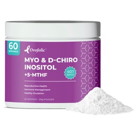 Ovofolic PCOS Supplement for Women - Boost Fertility, Hormonal Balance, and PCOS Support - Myo-Inositol, D-Chiro Inositol, Active Folate - High Potency PCOS Supplements (60 Servings, 129g Jar)