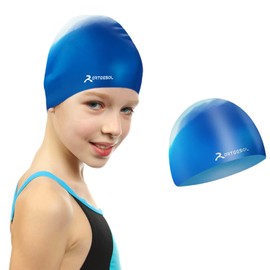 arteesol Swimming Cap for Kids, Boys and Girls Age 5 to 12 Years, Waterproof Swimming Caps for Kids, Swimming Hat, Comfortable Fit, for Long and Short Hair