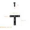 sourcing map T Shape Bracket, 80x80x1mm Carbon Steel Mending Plates