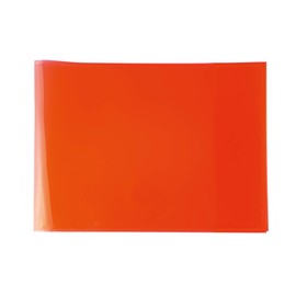 HERMA 19620 Notebook Covers A5 Landscape Transparent Red, Pack of 10, Book Covers Made of Durable, Wipe-Clean & Extra Thick Polypropylene Film, Transparent Notebook Cover Set for School Notebooks,