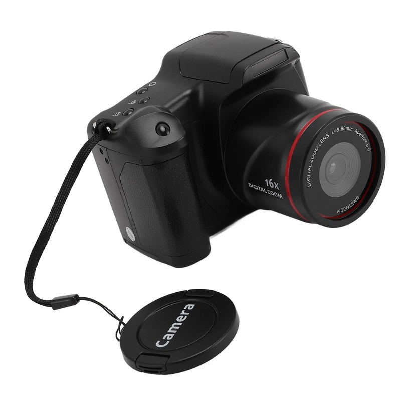 16MP Digital Camera, 180° Flip Screen Compact Camera 1080P Video