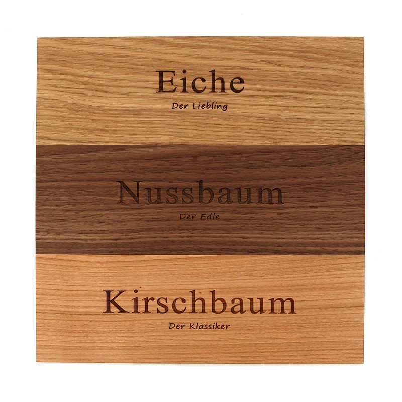 STREIFHOLZ Wooden Keyring with Engraved Logo, Walnut Oak and Cherry