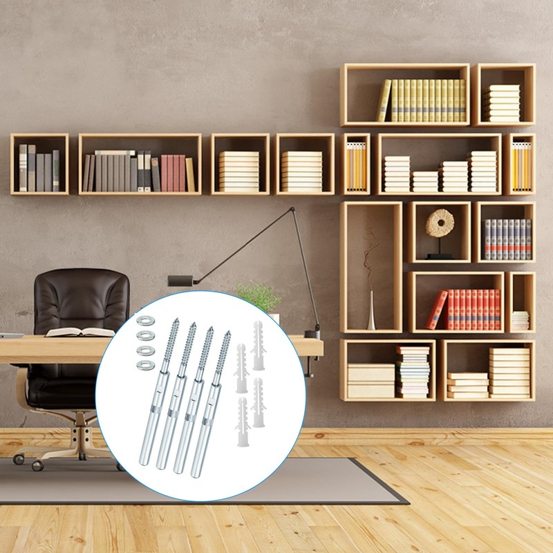 ZMDMAH 4pcs 10 x 100 mm Floating Shelf Brackets Invisible