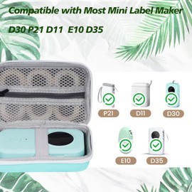 DaeAnjun Label Maker Case Compatible with Phomemo D30 D35 /Nelko P21/JADENS D110/NIIMBOT D11/D110/Memoking T02 Label Maker Macnine with Tapes, Store Bag Fits Most Bluetooth Label Maker