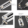 Lsgoodcare 5Sets Portable Stainless Steel Door Safety Guard Chain Security