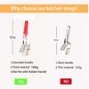 Anti-Scald Extended Handle Spatula Tongs, 12 Inch Multifunctional Stainless Steel