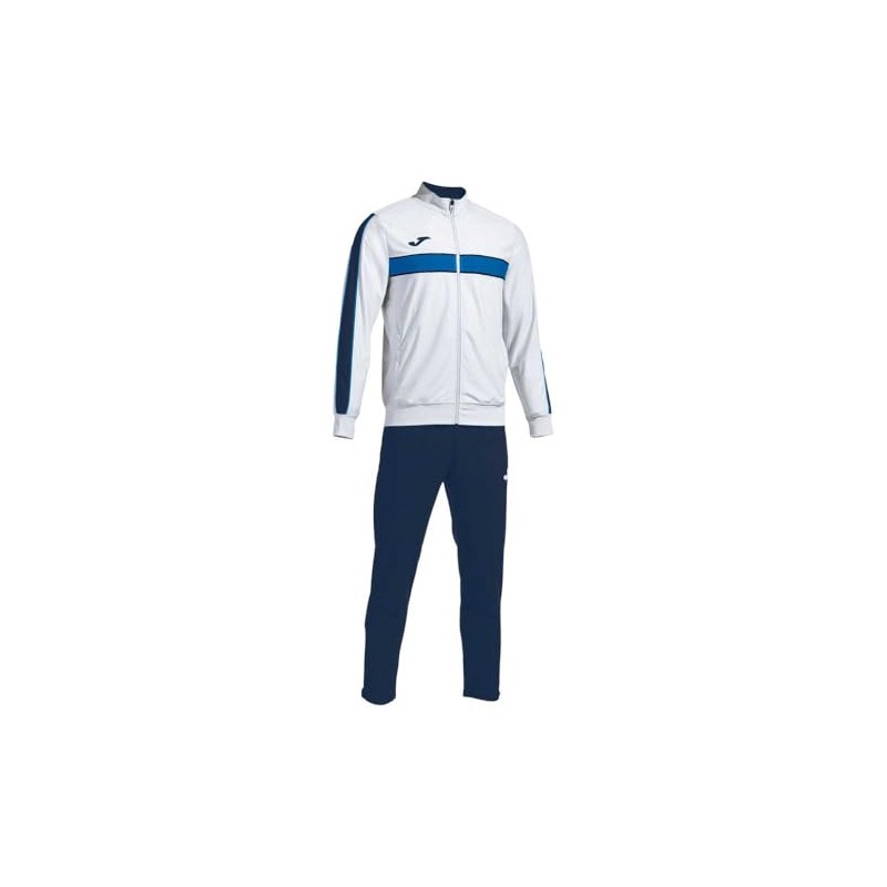 Joma Men's Victory Tracksuit, White/Navy, XL, White/navy blue