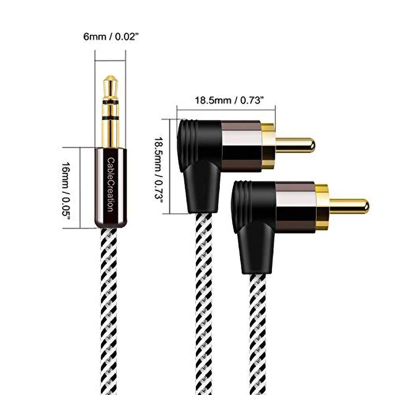 CableCreation RCA to 3.5 mm, 3.5 mm to 2 RCA