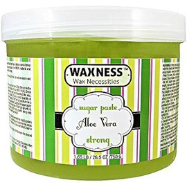 Waxness Wax Necessities Natural Strong Sugar Paste Aloe Vera 1.65 Pound