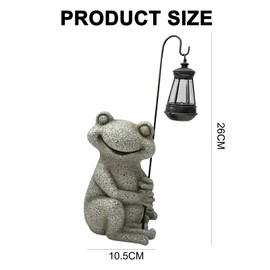 Frog Garden Ornaments Outdoor - Animal Solar Garden Ornaments, Creative Balcony Decor Courtyard, Waterproof Automatic Sensing Night Light Landscape Craft Solar Lights