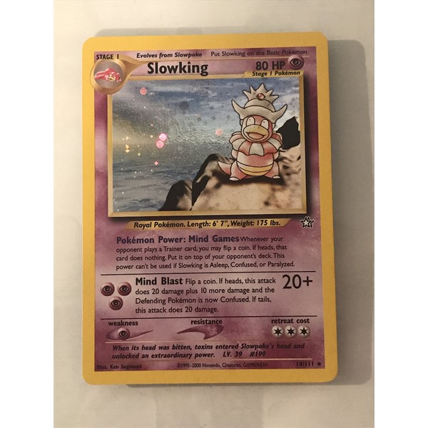 Pokemon Card Slowking 14/111 NEO Genesis Rare Holo Foil