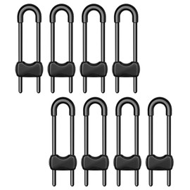 LLOOC Cabinet Locks for Babies,8 Pack U-Shaped Child Locks for Cabinets, Baby Proofing Cabinets, Child Proof Cabinet Latches,Child Safety Cabinet Locks with Adjustable (Black)