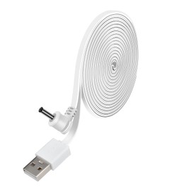 PowGrow Power Charge Cable Compatible with Stick Up Cam Battery and Spotlight Cam Battery, 10ft Charge Cord to Power Security Camera Continuously, White