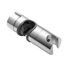 OFFO Shower Head Holder for Slide Bar Adjustable 0.71-1.00 in(18-25 mm) O.D, Adjustable Holder for Slide Bar Slider Clamp Bathroom Replacement, 360 Degree Rotation Sprayer Holder, Chrome Plated