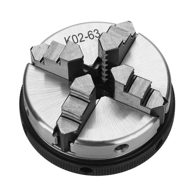Mandrino autocentrante per tornio, mandrino manuale K02-63/M14 a 4 ganasce