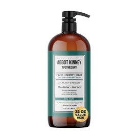 ABBOT KINNEY APOTHECARY Men's 3-in-1 Wash, Moisturizing Shampoo, Conditioner, and Body Wash for Men, Suitable for All Skin and Hair Types, 32oz (Tea Tree)