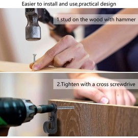 Uni-Fine Q-Hanger Screw in Hooks Indoor and Outdoor Home Christmas Lights Hanger Hooks Garage New Year Party for Outdoor String Lights (10-Pack)