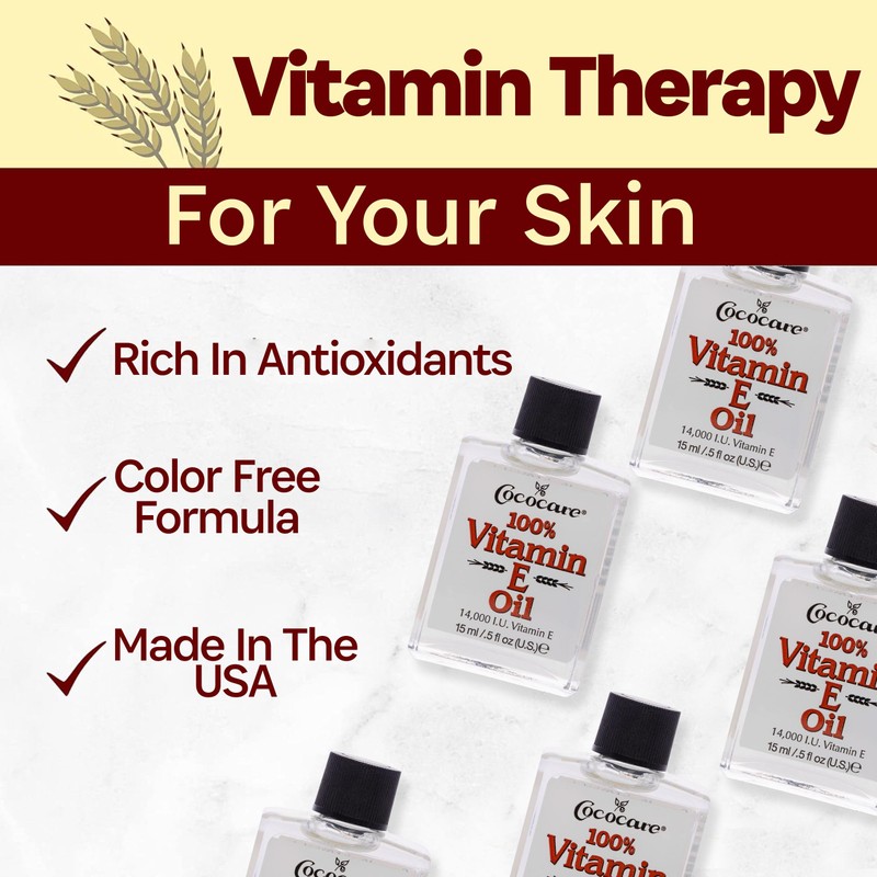 COCOCARE 100% Vitamin E Oil, 14000 I.U., 0.5 Fl Oz