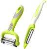 Vegetable Peelers 2-in-1 Combo Pack – Stainless Steel Swivel &