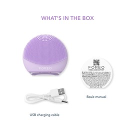 FOREO Luna 4 go Facial Cleansing Brush & Firming Face Massager - Premium Face Brush - Enhances Absorption of Skin Care Products - Simple Face Care Travel Accessories - All Skin Types - Lavender