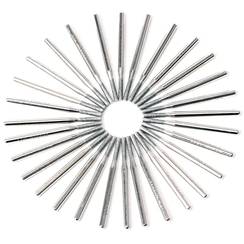 JINGLING 2mm Diamond Drill Bits for Stone Ceramic Glass 1/8"