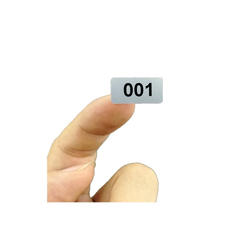 EXTRONTONDA Consecutive Number Inventory Stickers Waterproof 0.39 x 0.78 Inch