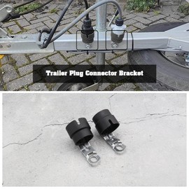 eMagTech Pack of 2 Trailer Connector Holder for 7-Pin and 13-Pin Trailer Plug Swivel Trailer Connector Adapter Holder Connection Bracket Attachment Connector Accessories