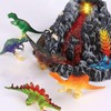 Volcano Educational Playset Toy with Dinosaur Figures for Kids 3