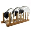 INNERNEED Bamboo Wooden Plate Racks Dish Stand Holder Kitchen Storage