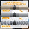 Xanadued 4" Universal Pipe Connector with Snap Lock, Corrugated to