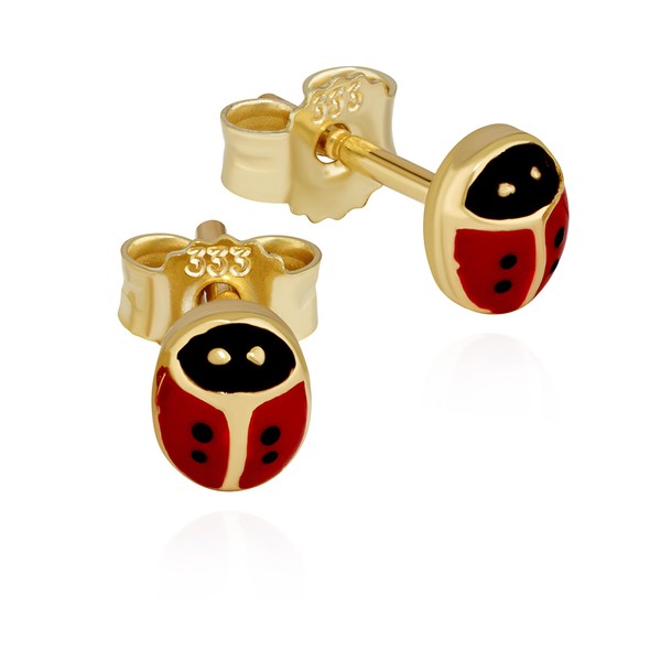 NKlaus Ladybird Stud Earrings, Earrings or Chain Pendant Made of