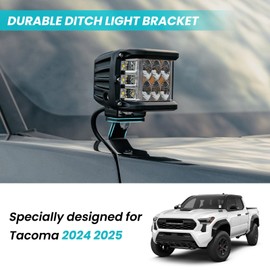 TECHPICCO Ditch Light Bracket Compatible with Toyota Tacoma 2024 2025, LED Light Mount Brackets Compatible with Toyota Tacoma Accessories 2024+