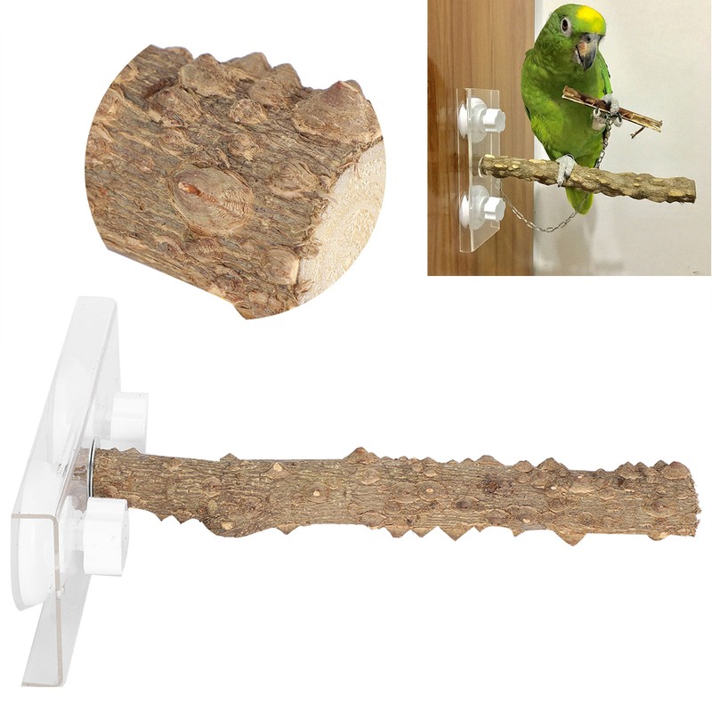 25CM Parrots Outdoor Portable Wood Standing Rod Pet Bird Shower