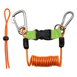 Ieron Tauch-Lanyard, Edelstahl-Federseil, einziehbares Seil für Tauchkameras, Tauchlicht, Unterwasser-Fotografieausrüstung, sicher und langlebig