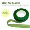 4 Roll Florist Tape, 12mm Width Dark Green Flower Tapes