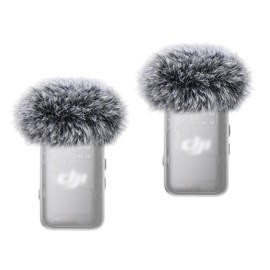 2-Pack Microphone Windscreen for DJI Mic 2 Transmitter (TX), Furry Wind Muff for OSMO POCKET 3