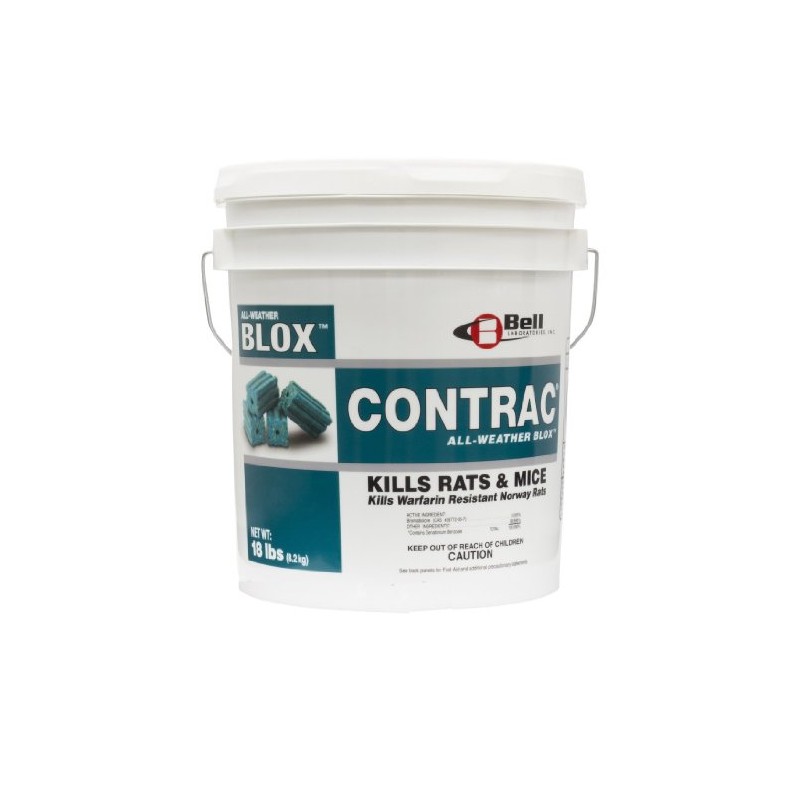 18 LB Contrac Blox Rodent Control Rodenticide Kills Mice &