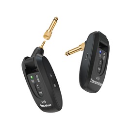 INGPARTNER A10 Wireless Guitar System 2.4GHz 2 Modes Built-in Rechargeable Lithium Battery,1/4" and 1/8"Plugs Audio Wireless Transmitter Receiver 270°Rotatable for Acoustic Guitar Bass Violin Keyboard