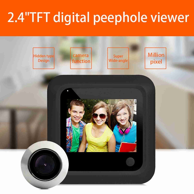 2.4 Inch Video Doorbell 145 Degree Peephole Viewer Video Eye