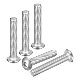 DTGN M5-0.8x30mm ボタンヘッドキャップボルト60個入り ロードバイク マウンテンバイク 自動車 オートバイに最適 304ステンレススチール 白華処理仕上げ 六角ドライブファスナー